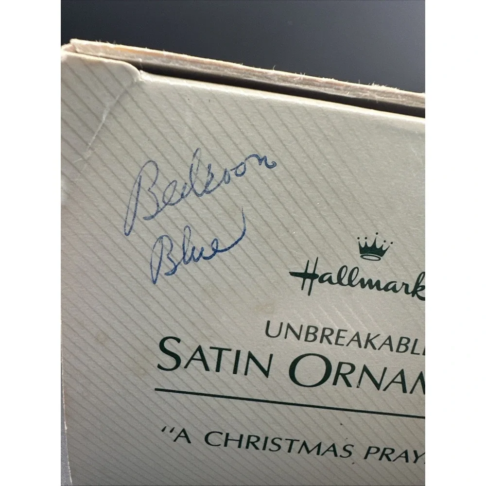 Vtg 1984 Hallmark Unbreakable Satin Ornament 